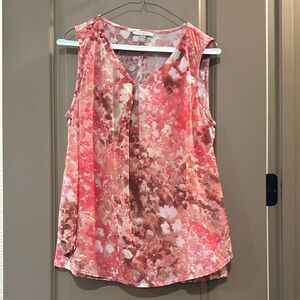 Sleeveless Pink and Brown Top